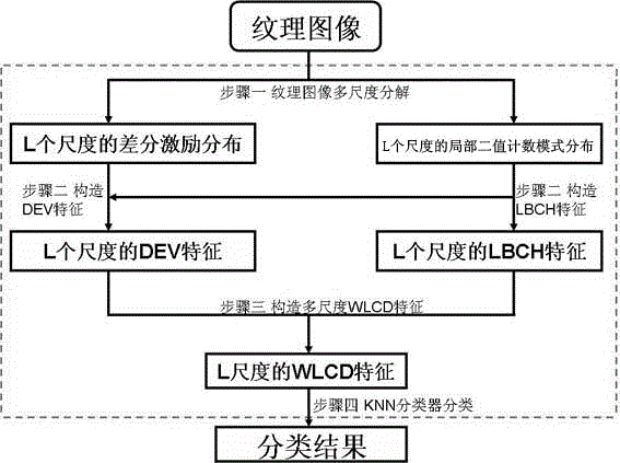 Image texture classification method based on Weber local binary counting