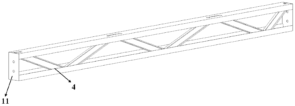 A prefabricated large modular composite beam-slab structure with planar truss temporary support