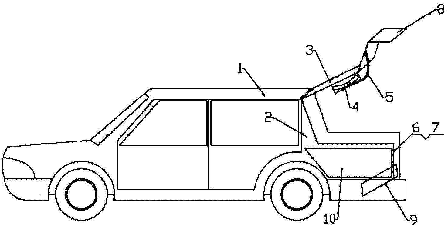 Transformable three-carriage sedan car