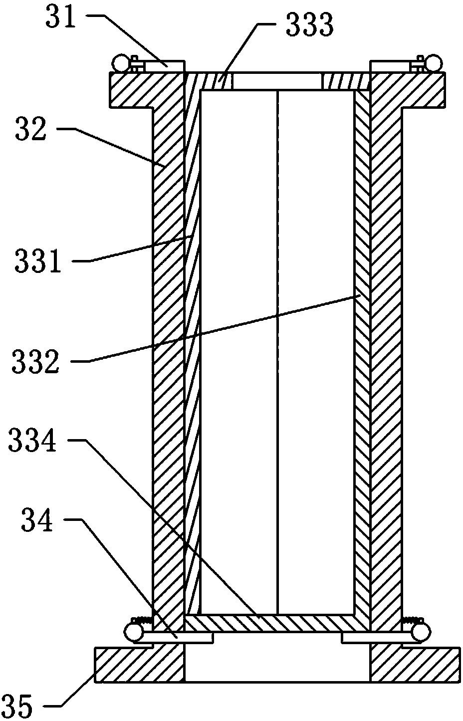 Casting device for cylinder sleeve formation