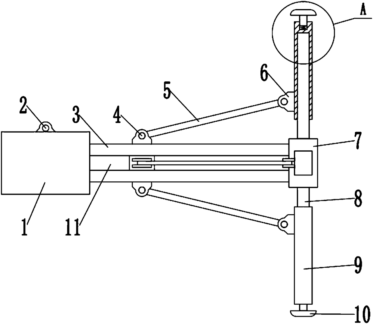 Port fixture for steel pipe hoisting