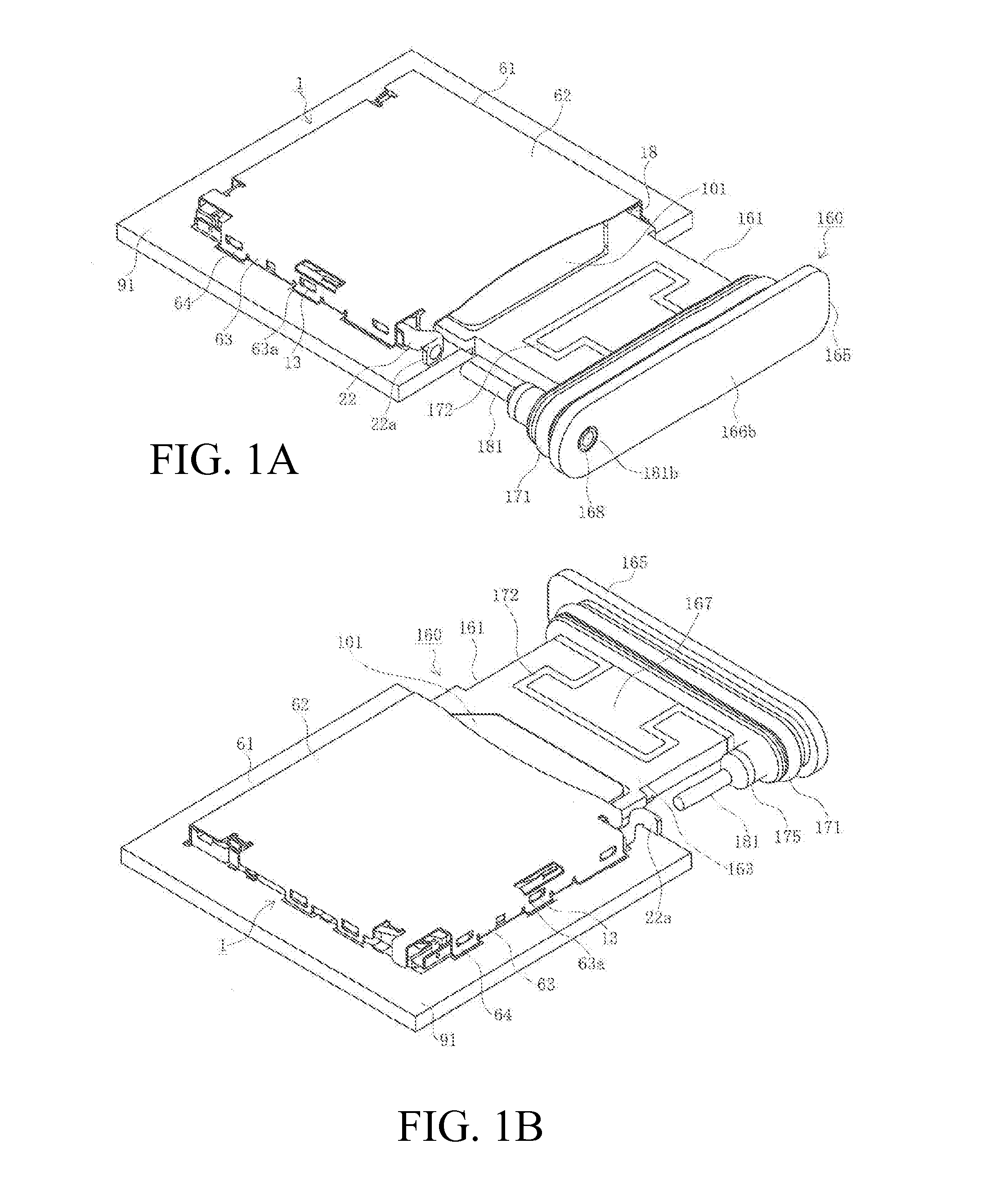 Card holding member and card connector set