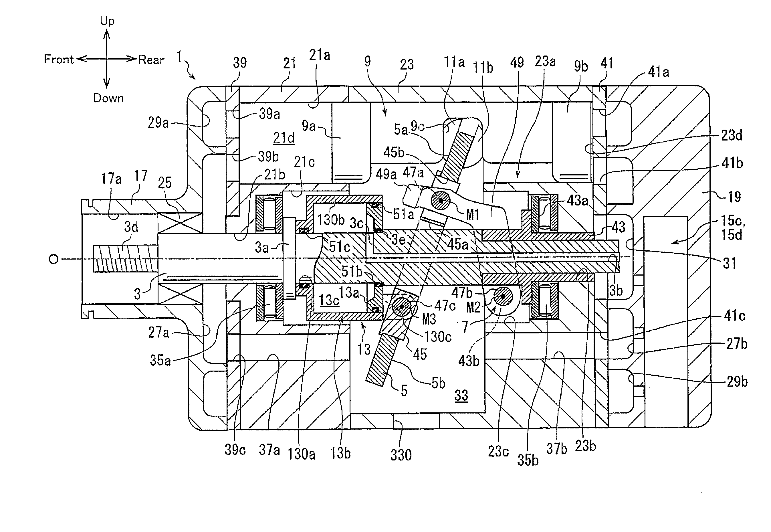 Variable displacement swash plate compressor