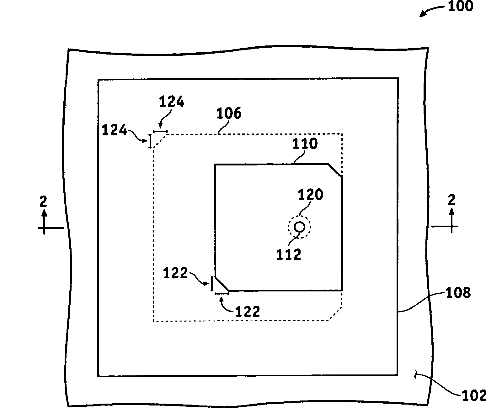 Dual band stacked patch antenna