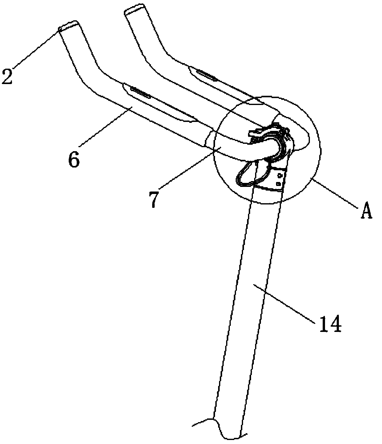 Novel high-strength angle-adjustable electric bicycle handlebar