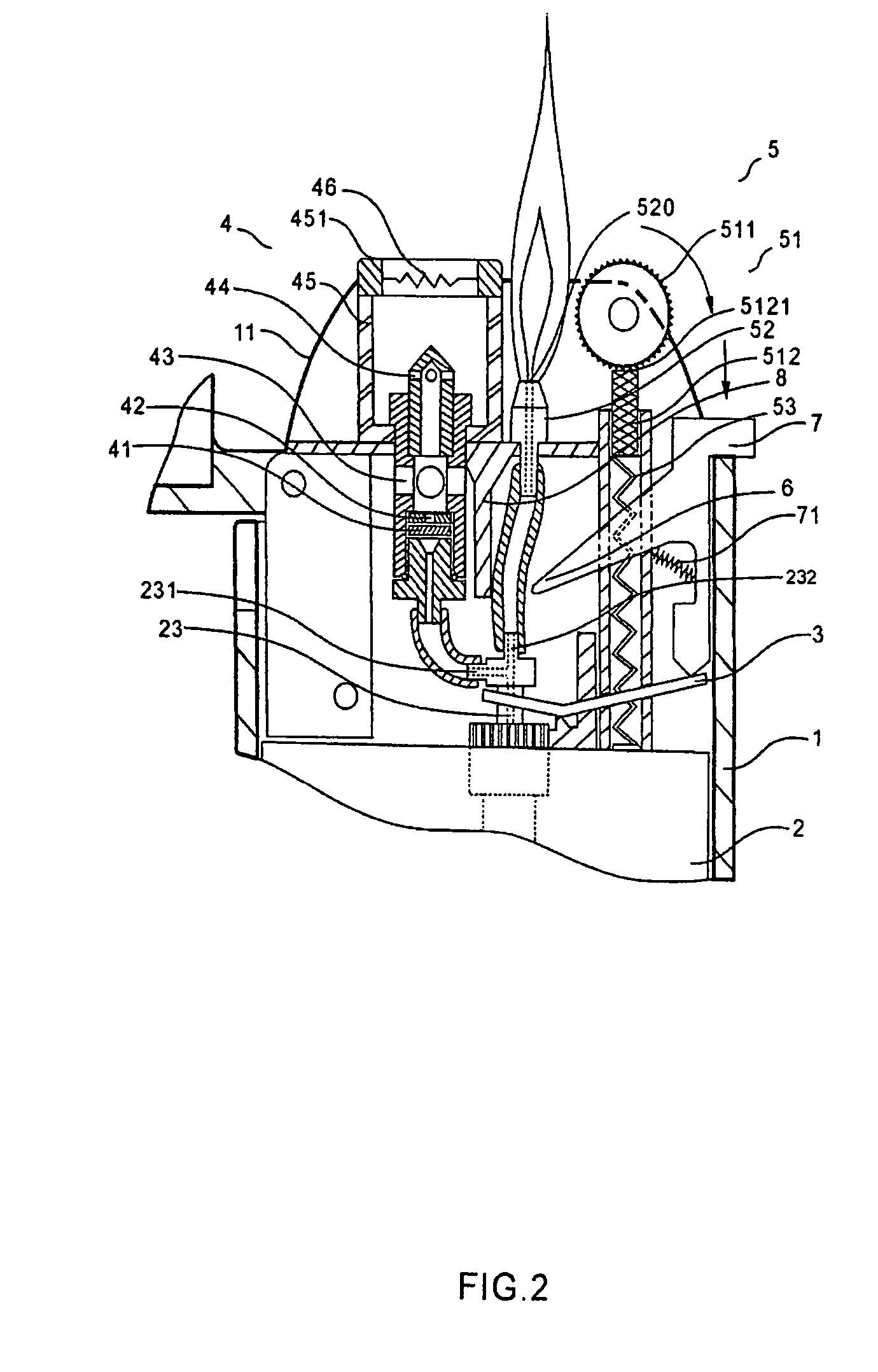 Lighter with flint igniter