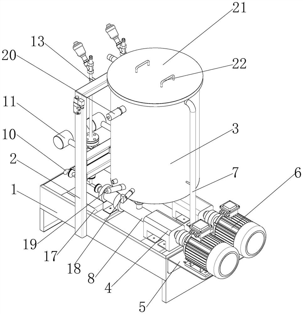 Water supply system of food processing equipment