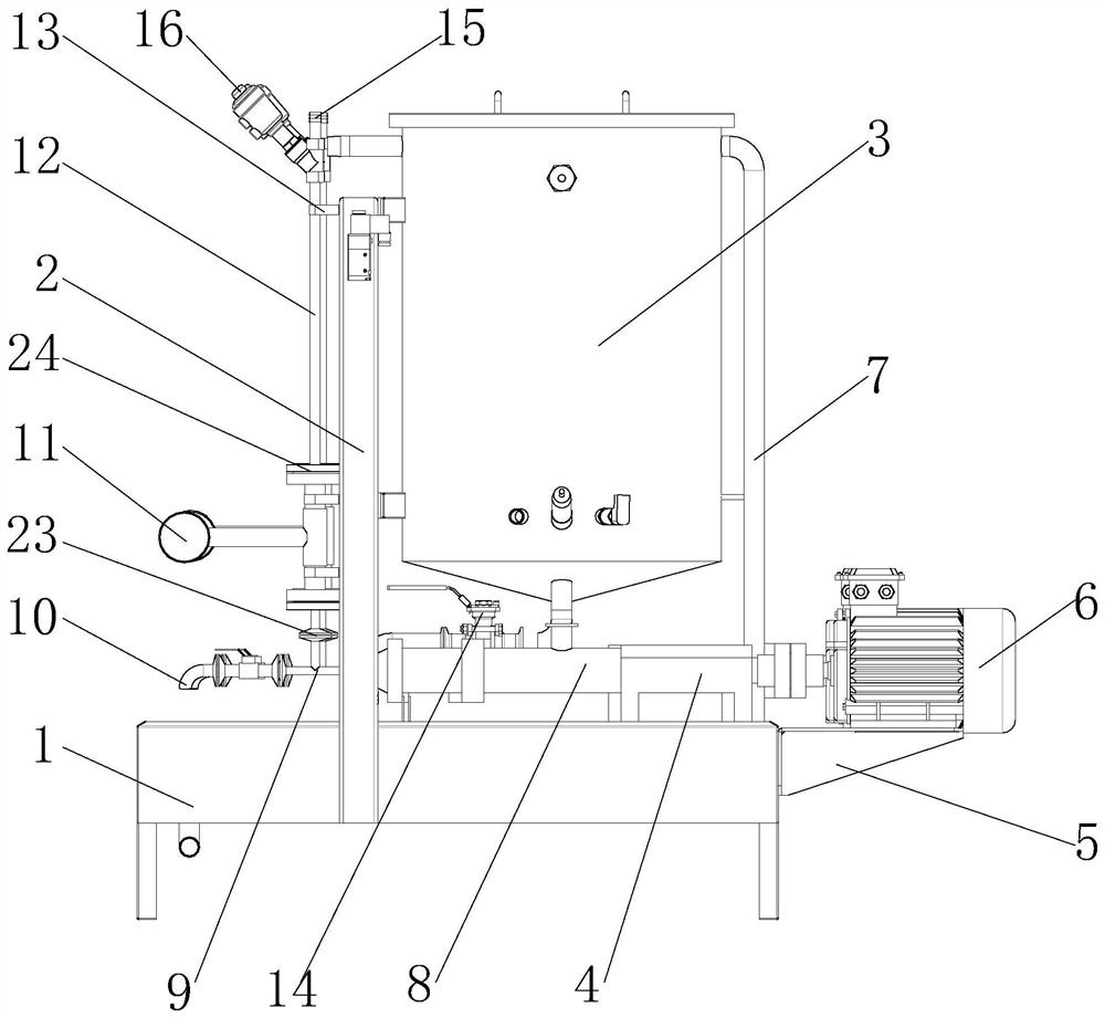 Water supply system of food processing equipment