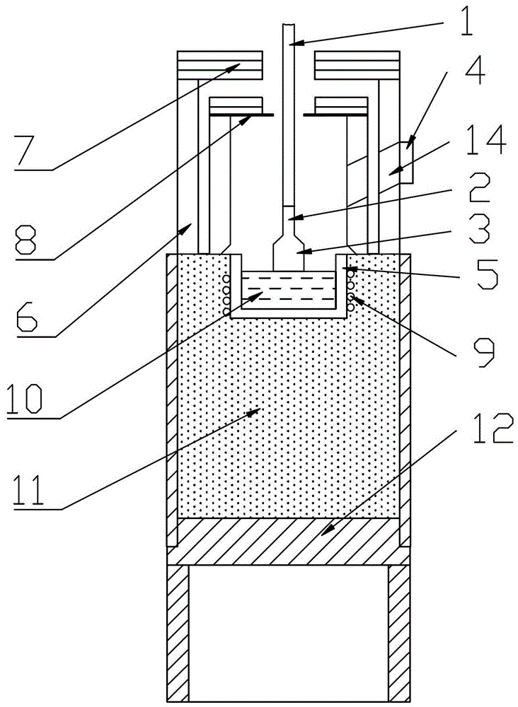 A kind of growth equipment for growing yvo4 crystals by the upward method and the growth method based on the growth equipment