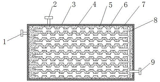 Metal net base corrugate pipe type phase change heat storage device