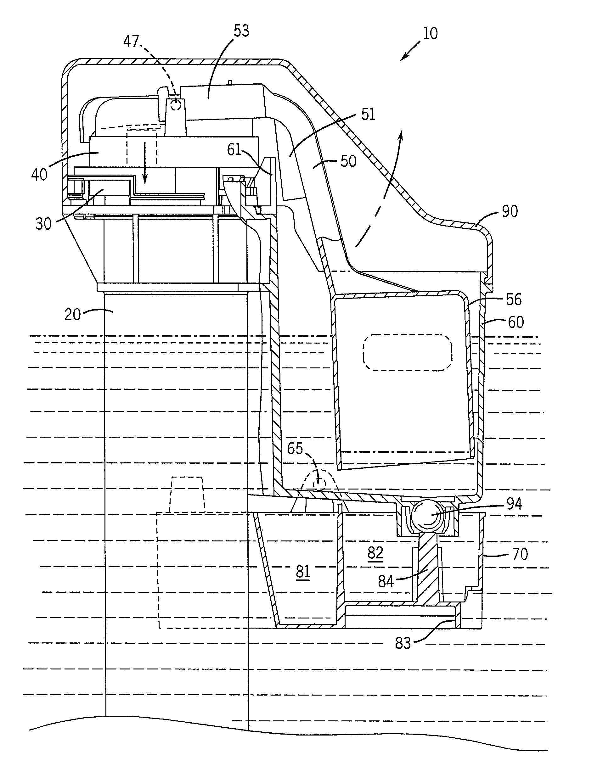 Water saver fill valve and assembly