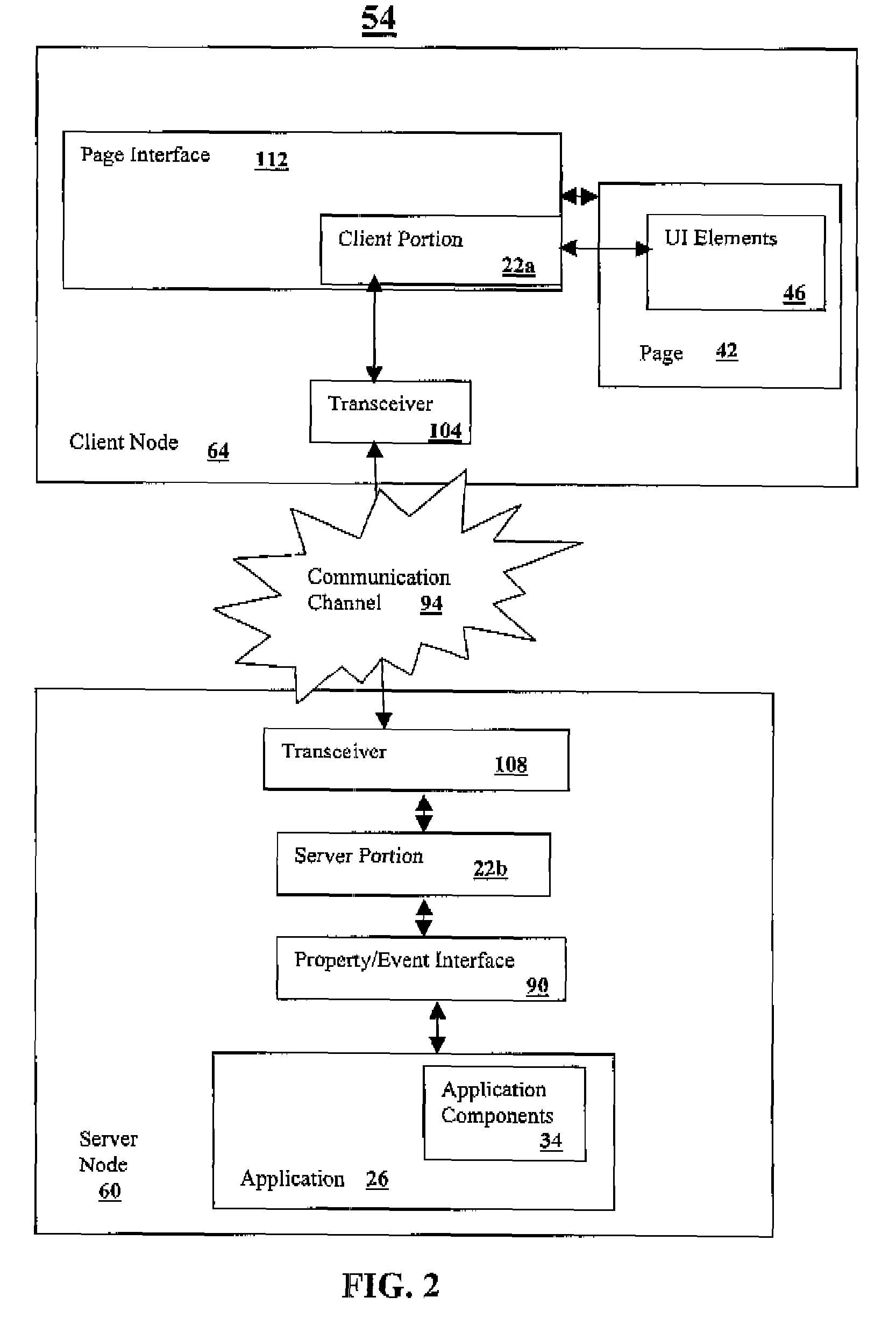 Methods and apparatus for communicating changes between a user-interface and an executing application, using property paths