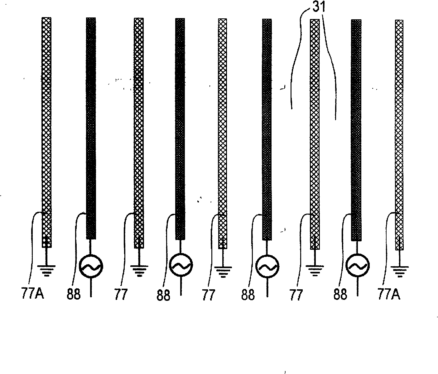 Plasma case for thin film production in enormous quantities