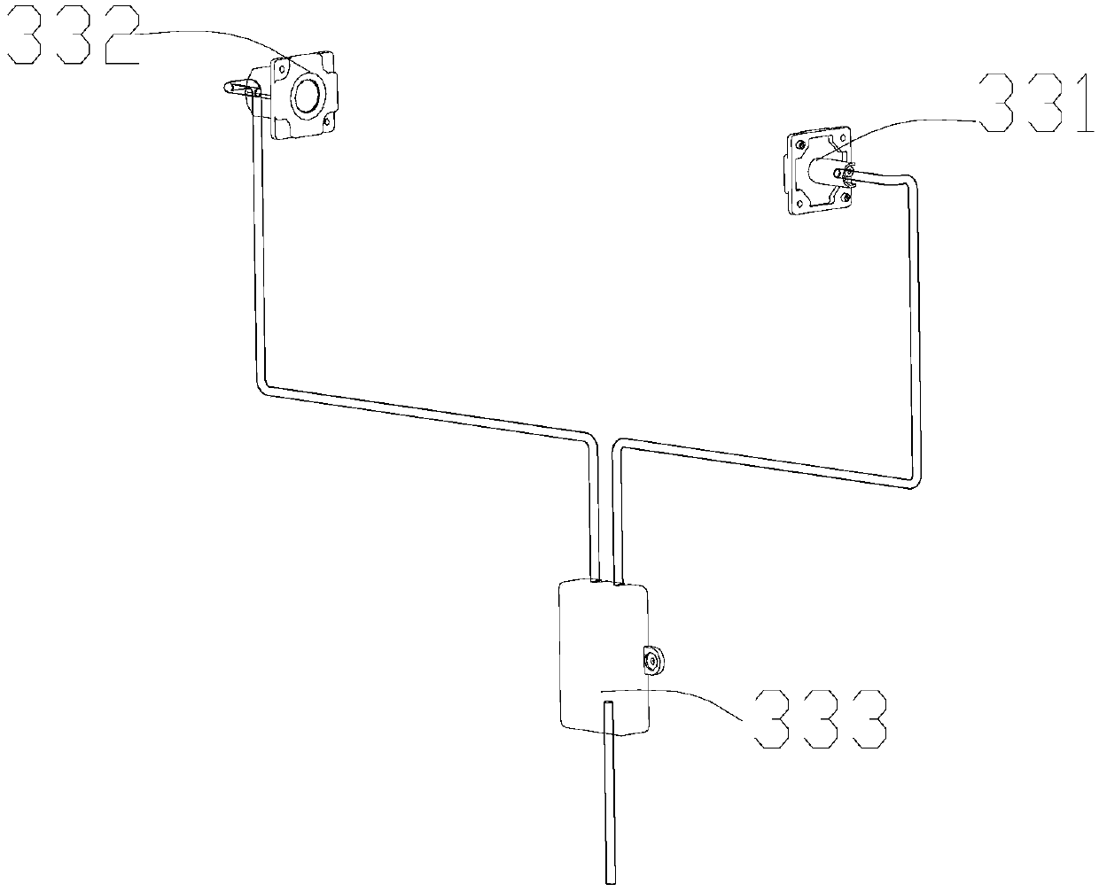 Structural module for controlling smoke by utilizing laser identification technology