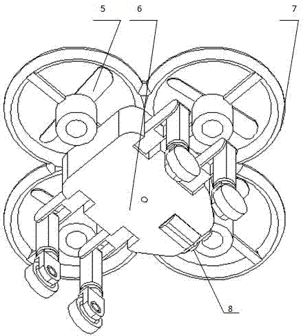 Novel four-rotor-wing amphibious robot