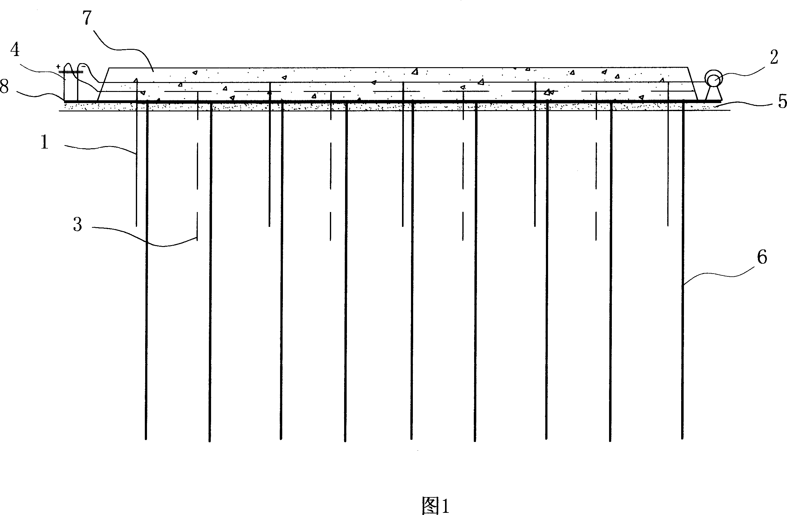 Deep strengthening method of vacuum electroosmosis dewatering and low-energy dynamic compaction