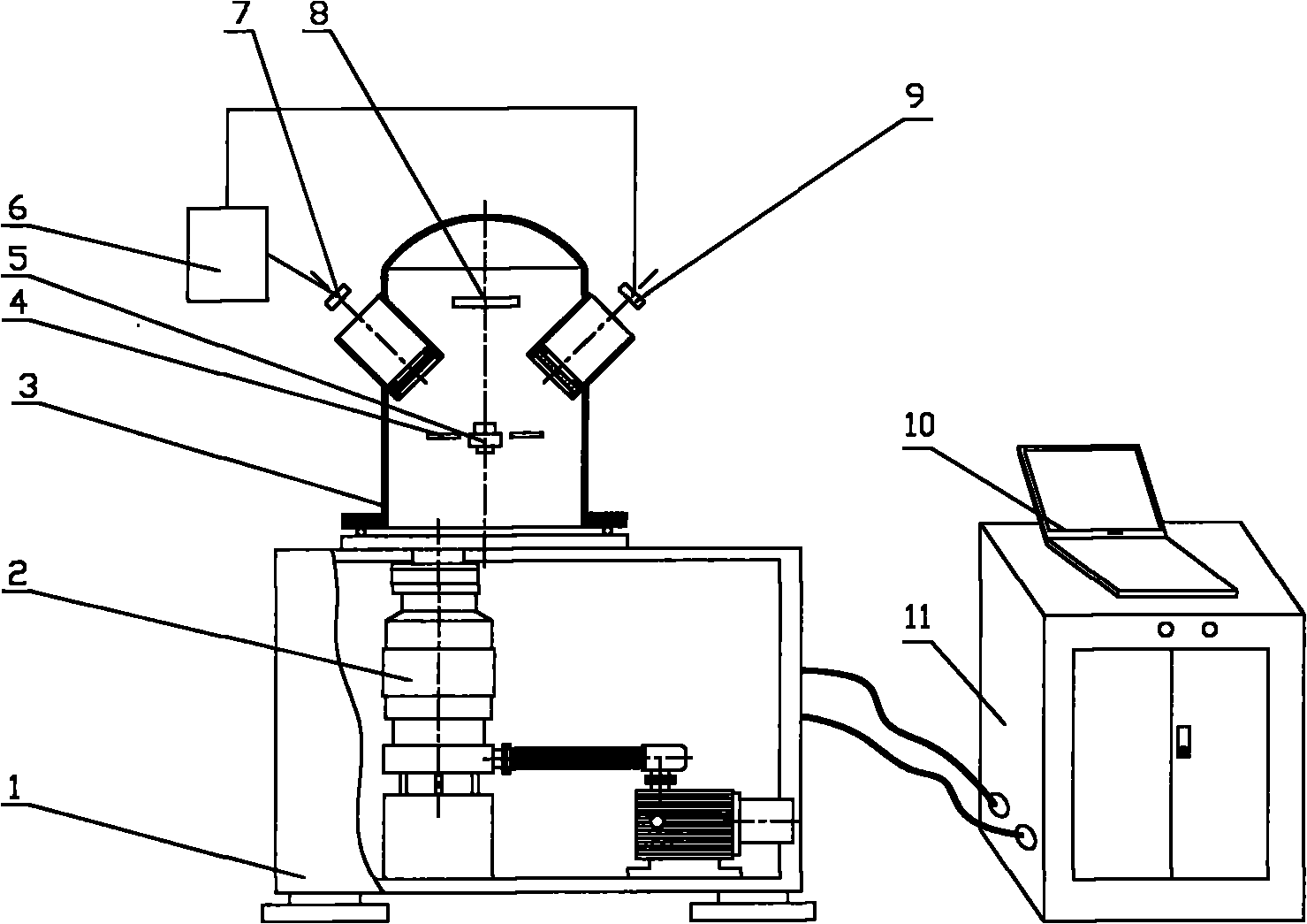 In-situ monitoring method for outgasing contamination of nonmetallic materials on optical surface of spacecraft