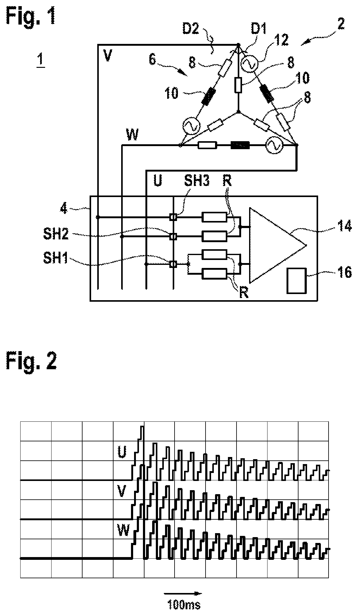 Determination of an interrupted motor phase of an electric motor