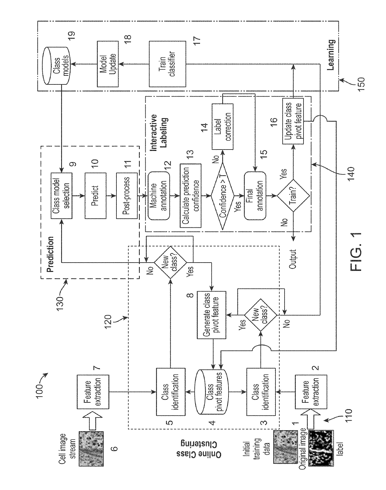 Method and system for cell annotation with adaptive incremental learning