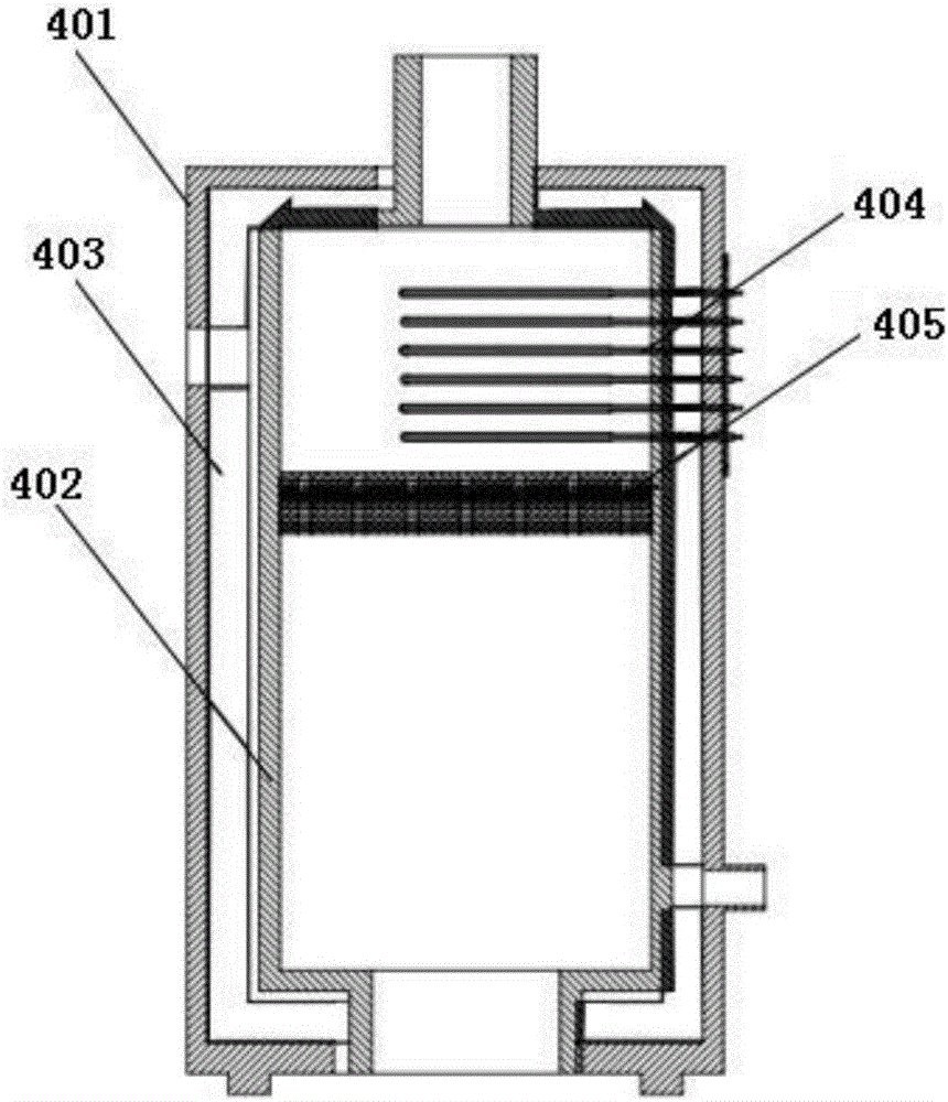 Device for discharging and treating volatile organic compound of printing machine