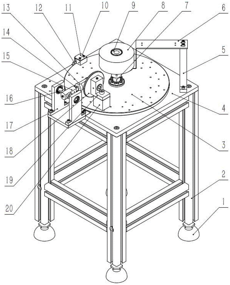 Servo-type multi-station rotary table and precision property testing device thereof