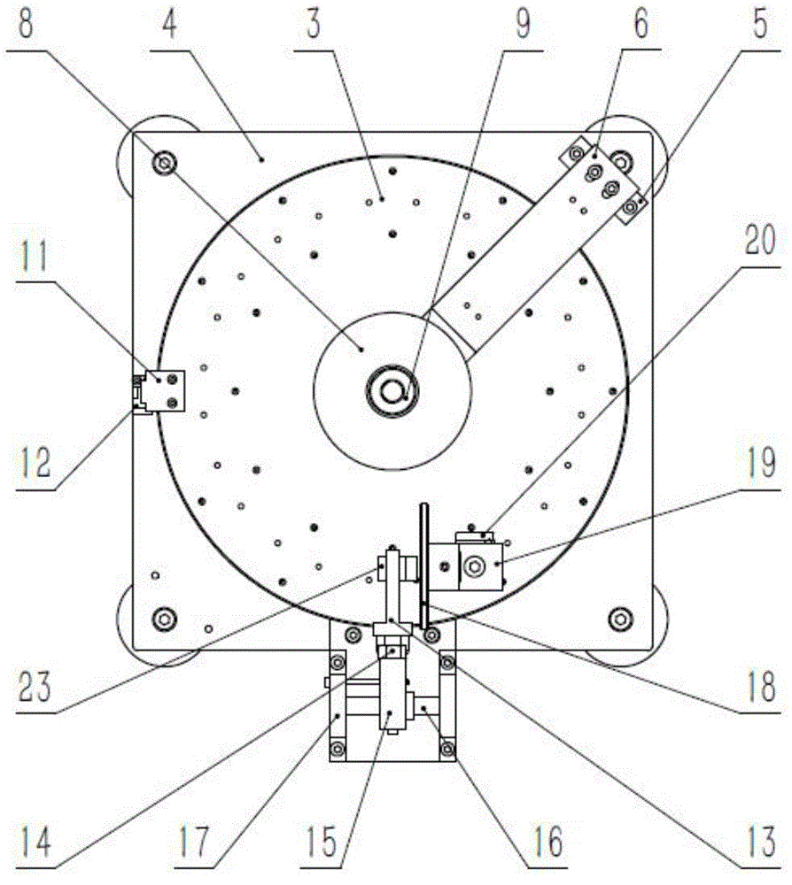 Servo-type multi-station rotary table and precision property testing device thereof