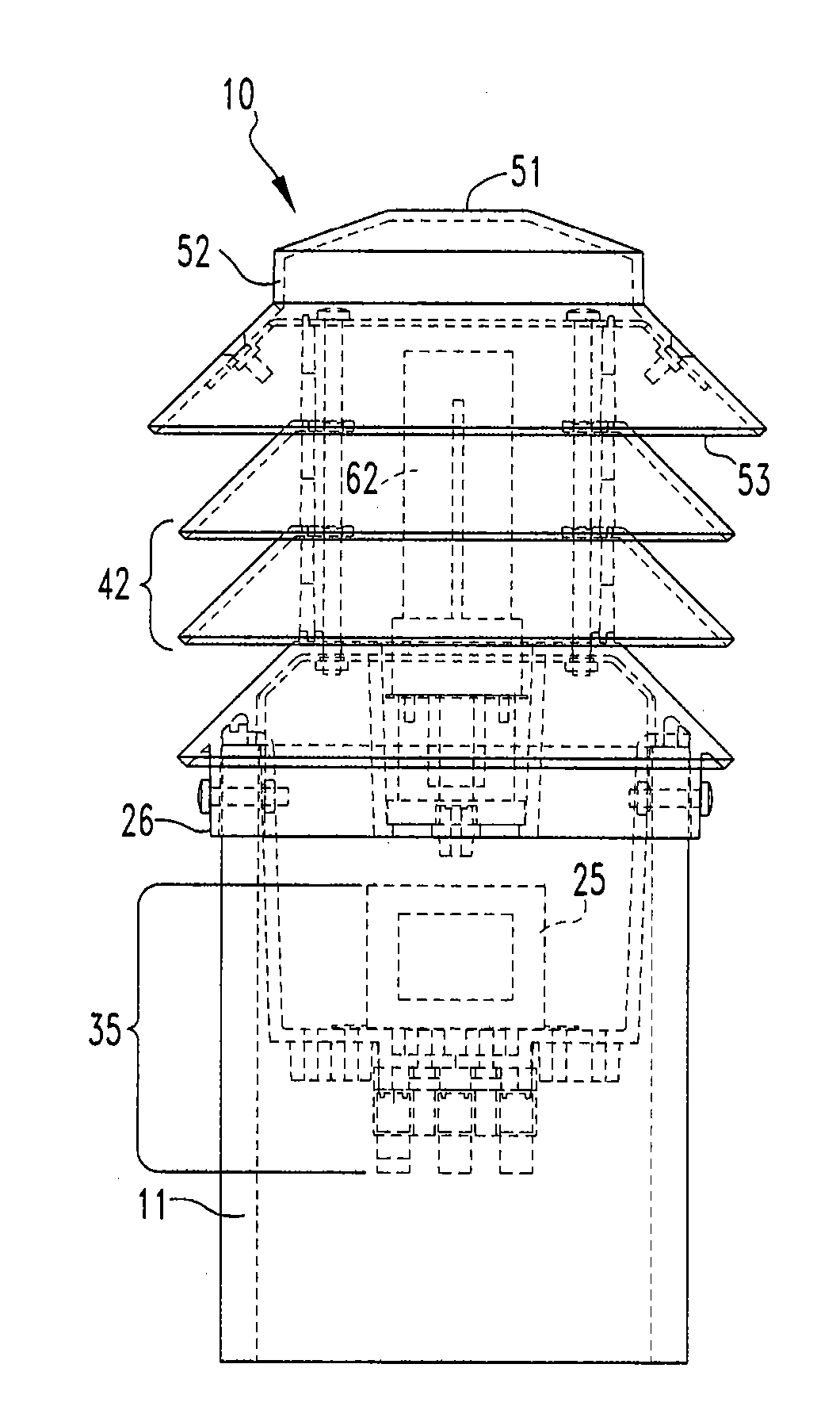 Method of manufacturing a lighting bollard assembly