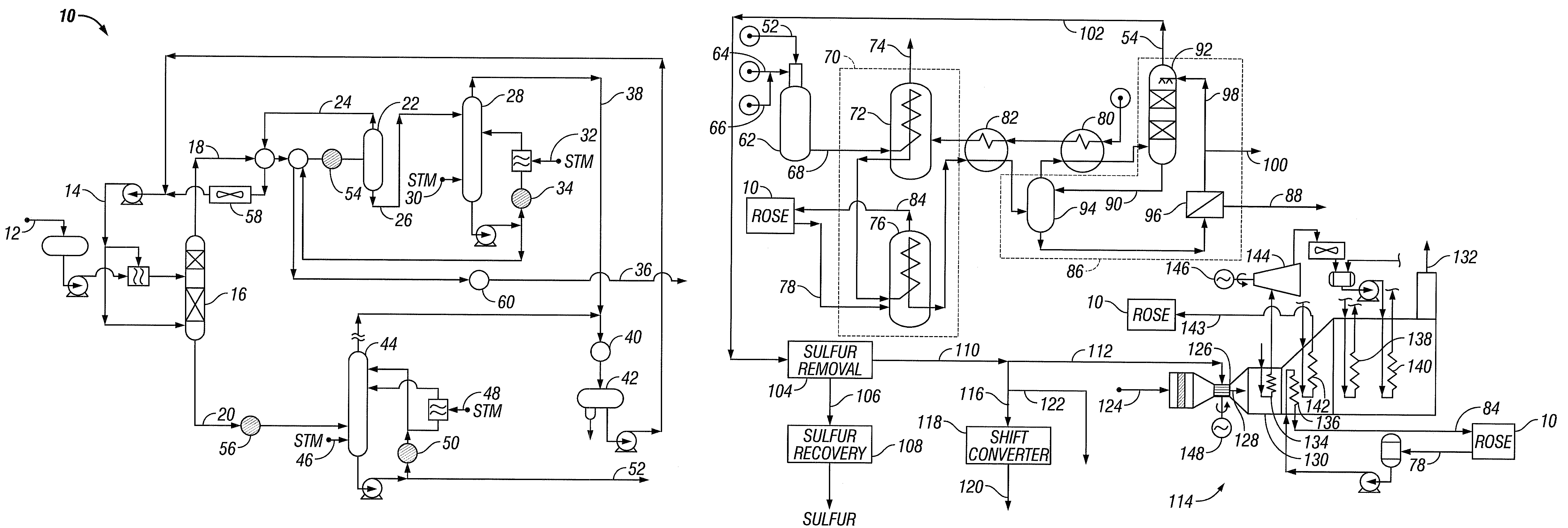 Processing of residual oil by residual oil supercritical extraction integrated with gasification combined cycle