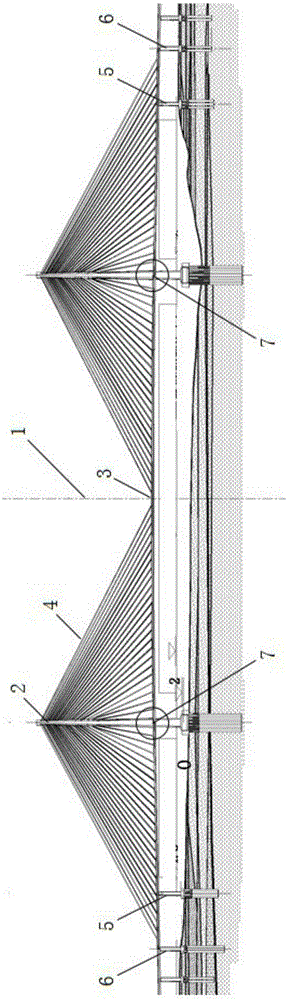 Oblique-damping restraint system for main girders of cable-stayed bridge