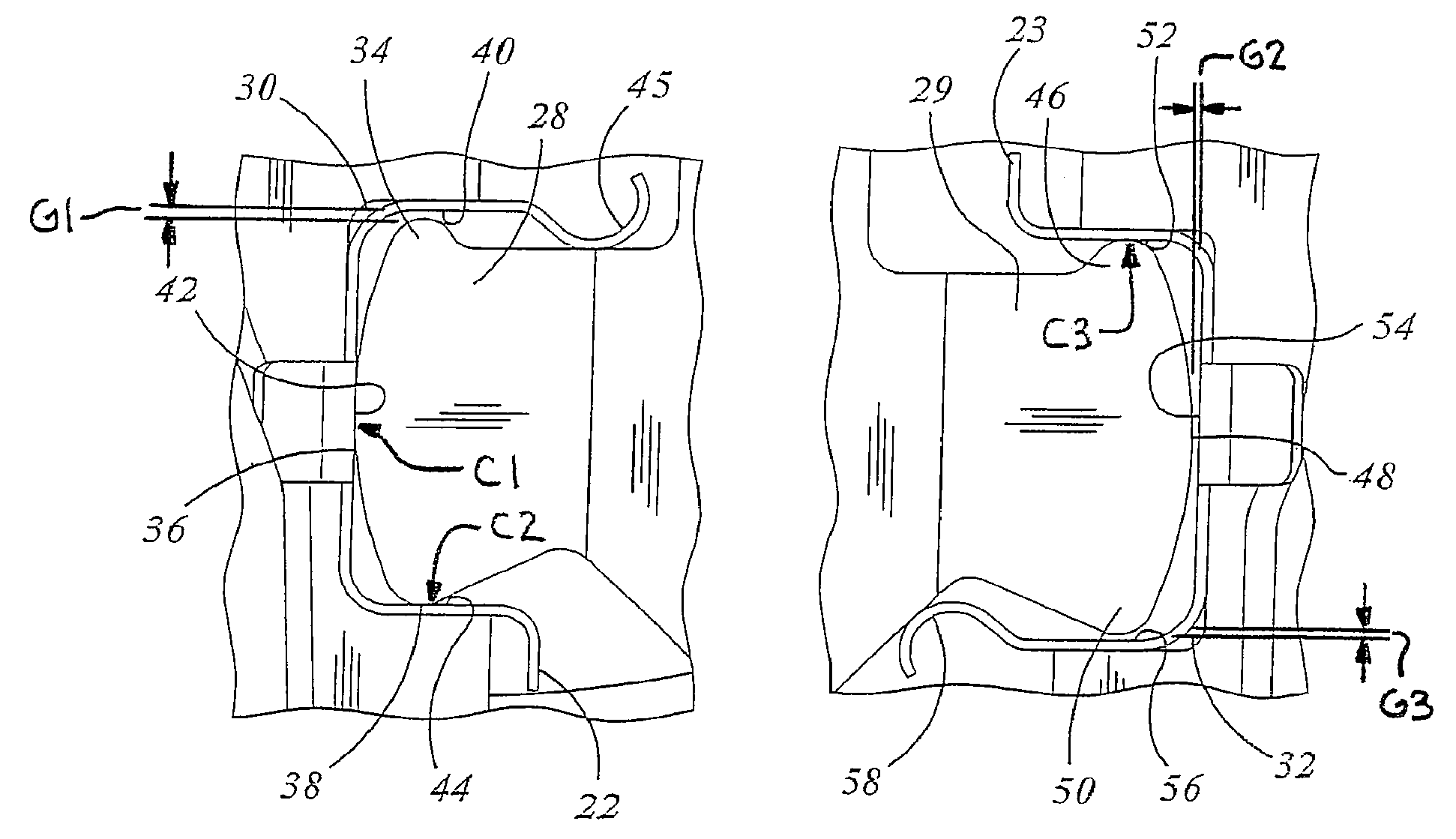 Defined brake pad abutment