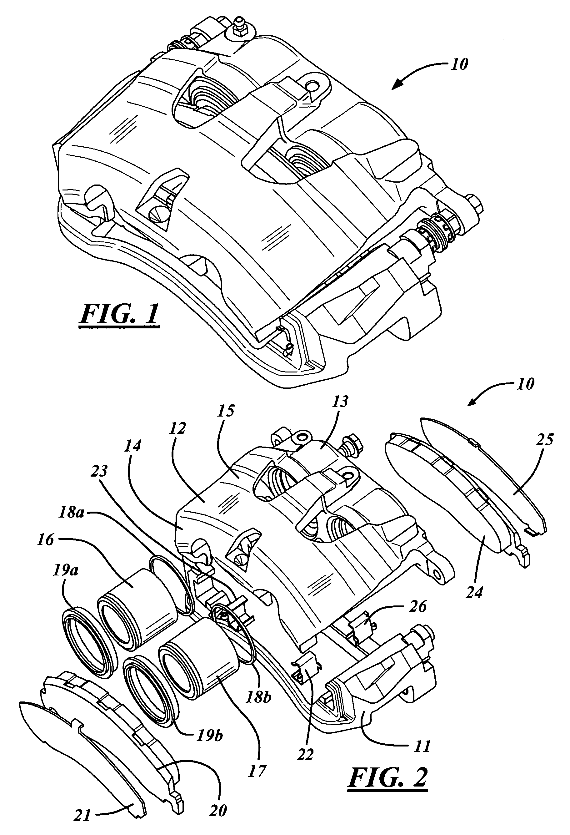 Defined brake pad abutment