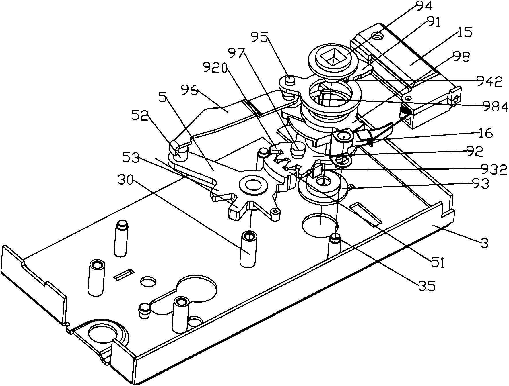 Lock core for electronic safe-guard door lock