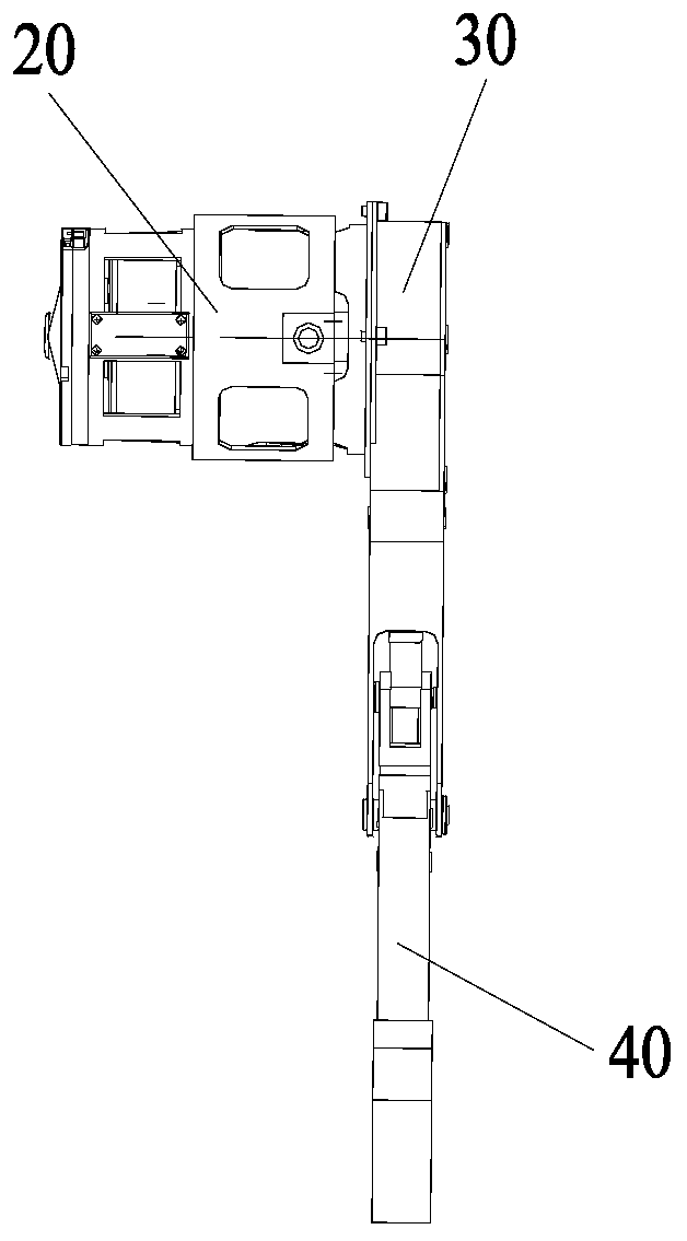 Four-legged robot leg structure and robot