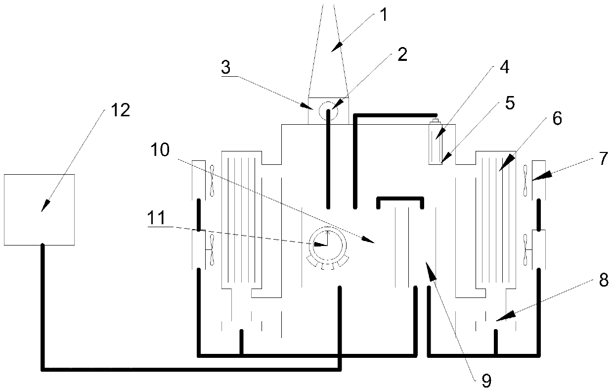 Non-invasive winding temperature measurement method for forced oil circulation air-cooled layer winding transformer