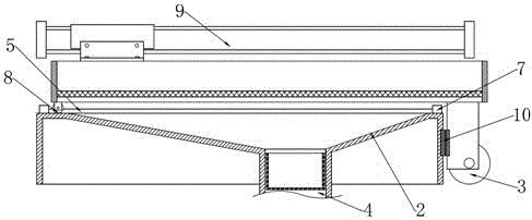 Drawer-type vegetable-serving water tank of automatic cooking equipment