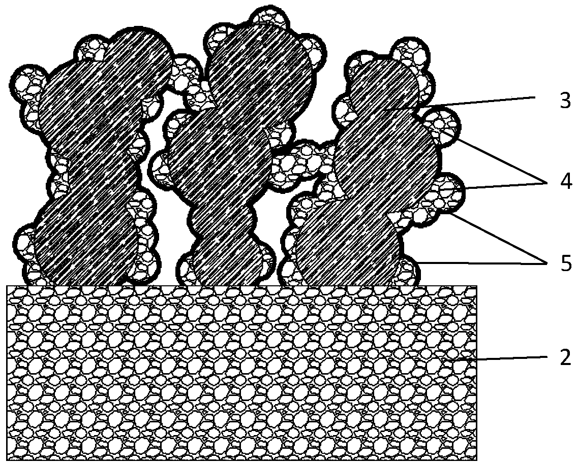 Composite oxygen electrode used for solid oxide electrolytic tank and preparing method of composite oxygen electrode