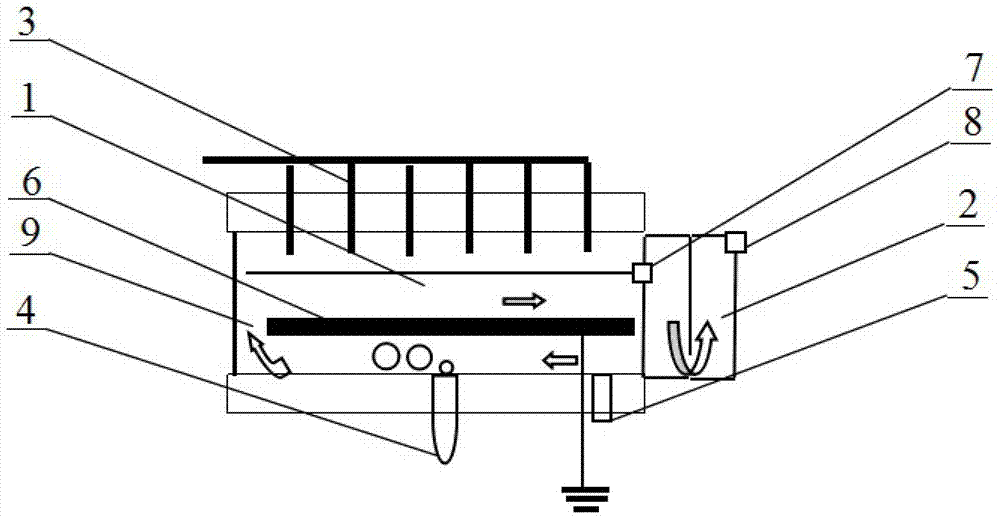 Continuous flow closed gas phase high-voltage pulse discharge water treatment device