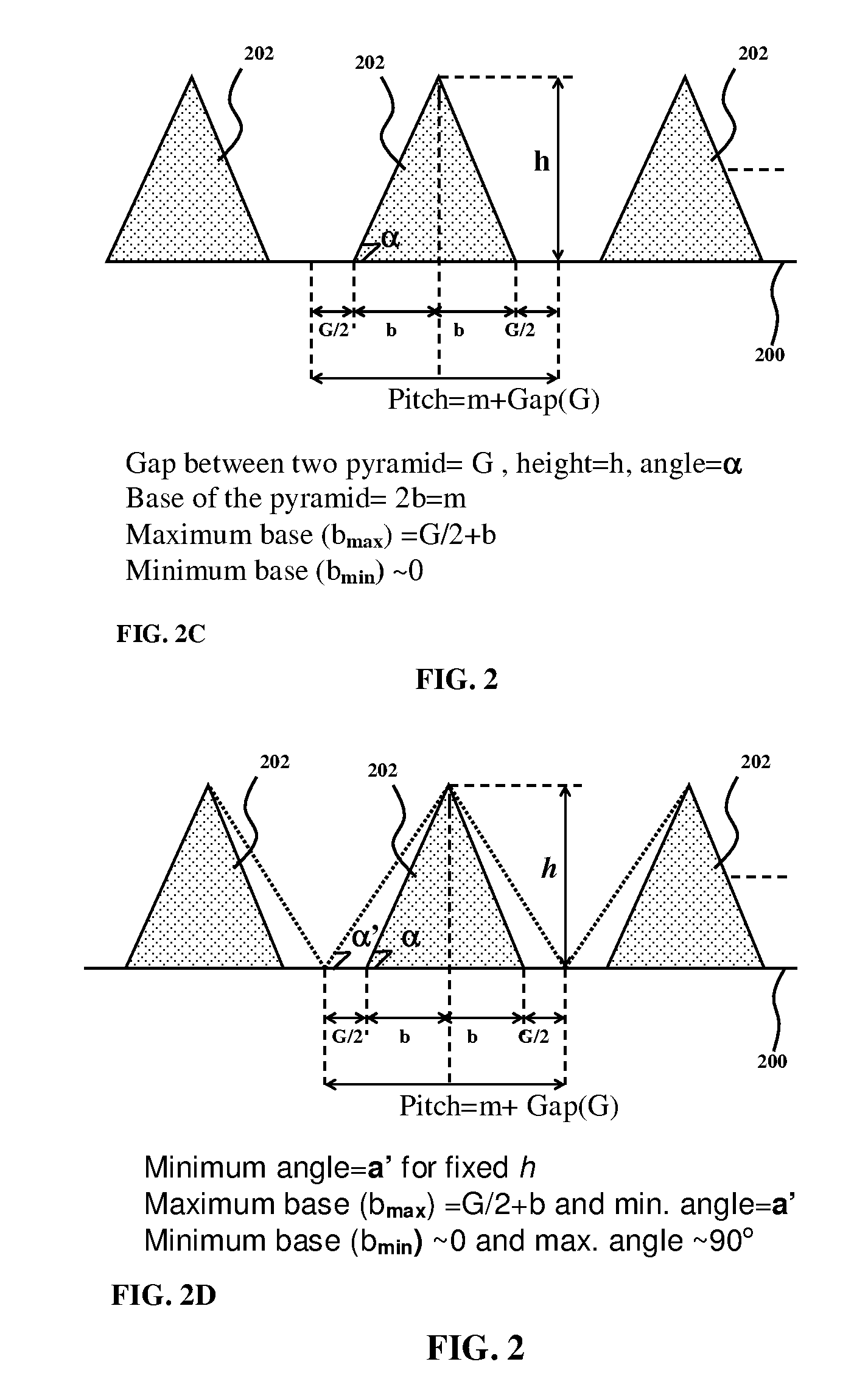 High efficiency photovoltaic cells with self concentrating effect