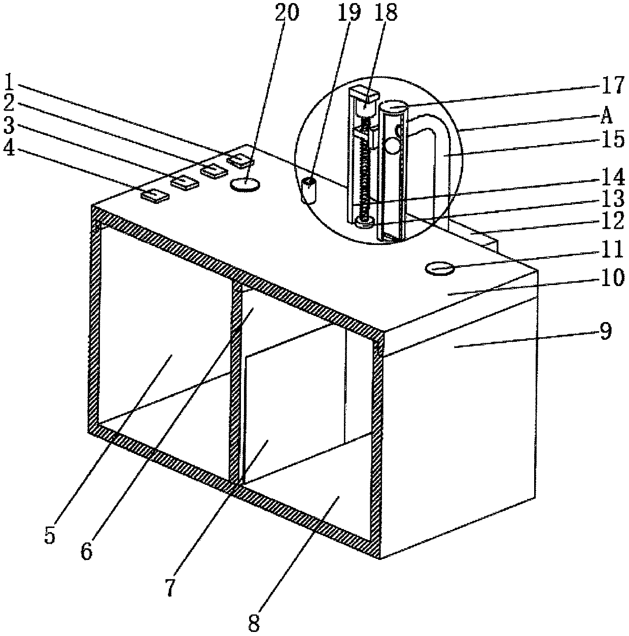 An automatic moisture detection device in a hemodialysis instrument