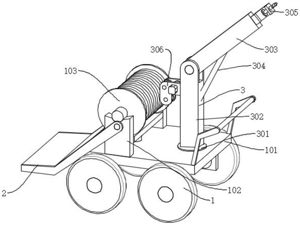 Cable erecting device for electromechanical installation