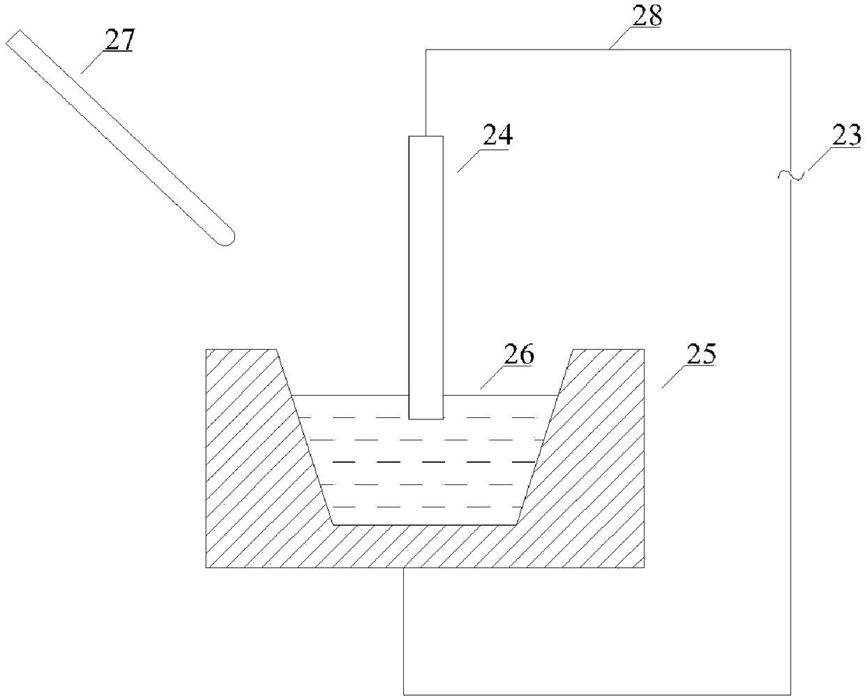 Device and method for casting large-sized compound steel ingot by using graphite electrode ring for preheating electroslag