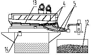 Solid-liquid separation and vibrating liquid-removing drying integrated device