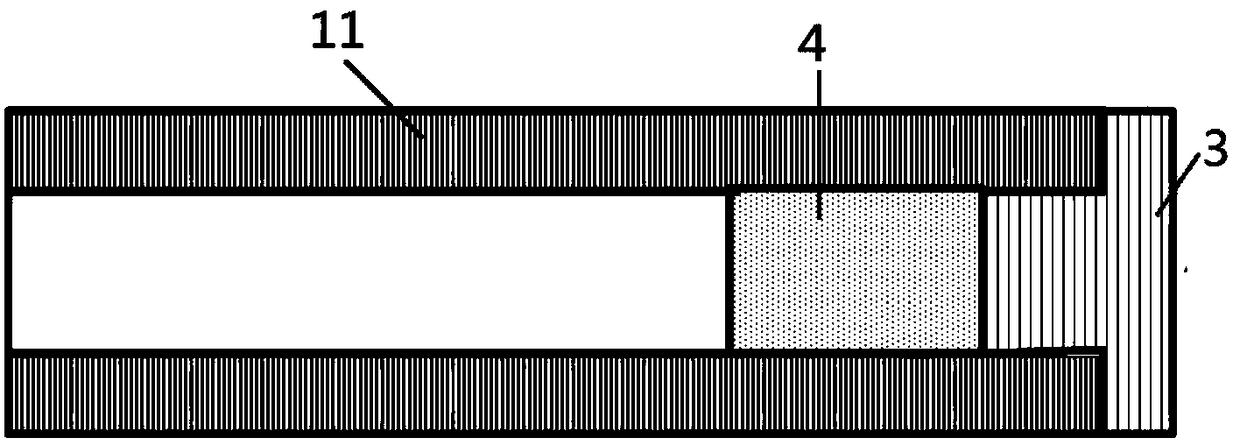 A dual fluorescent material radiation dose detection fiber optic probe