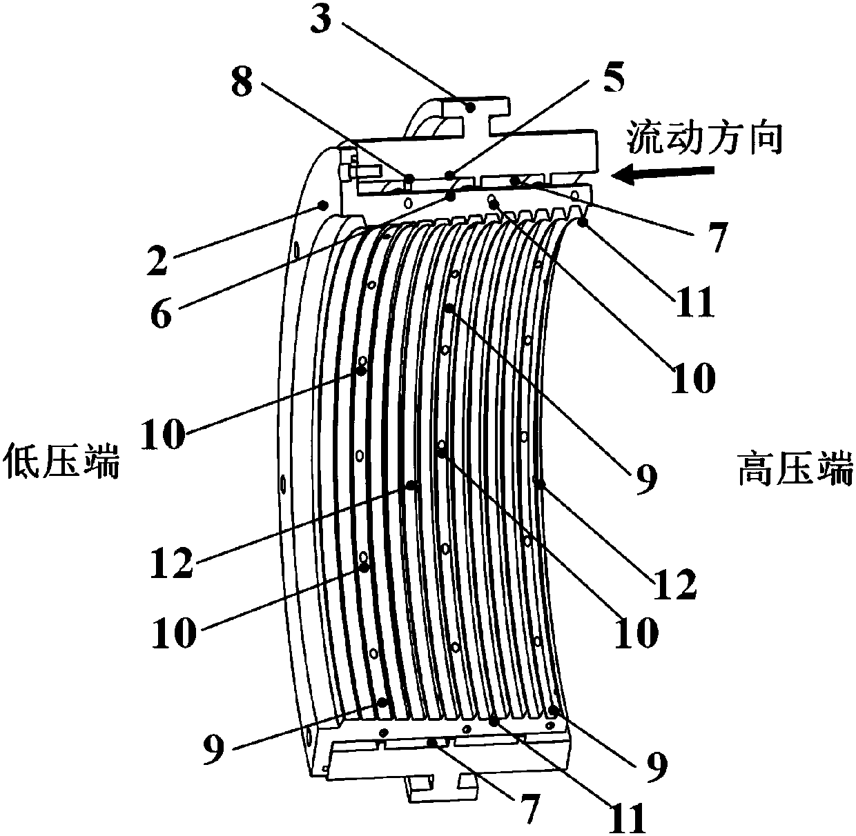 A self-stopping and converging rotary sealing structure