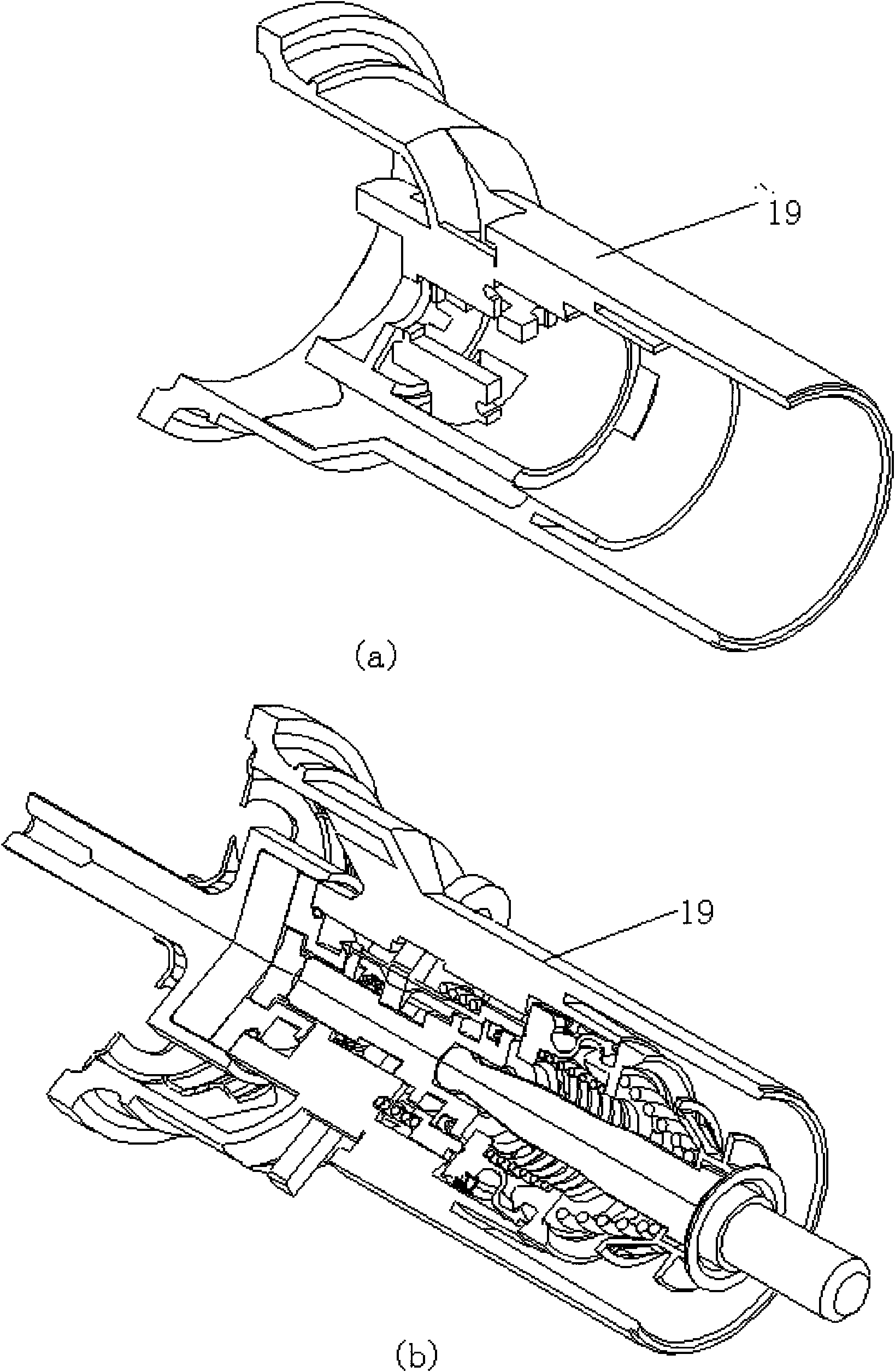 Mechanical vacuum booster with emergency braking function