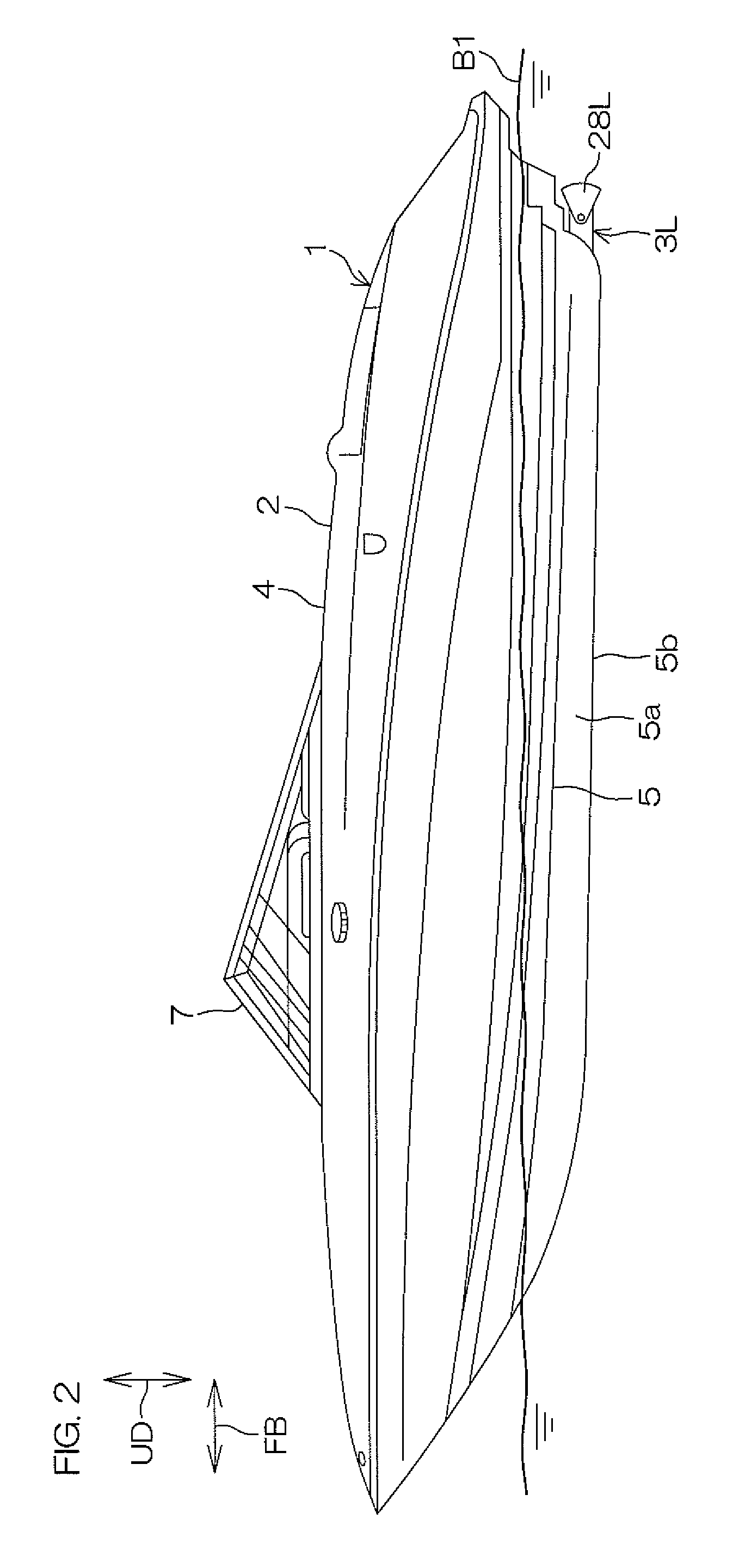 Marine vessel propulsion device and marine vessel including the same