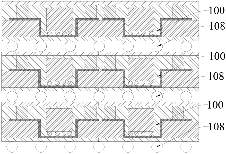 Three-dimensional fan-out packaging structure and preparation method thereof