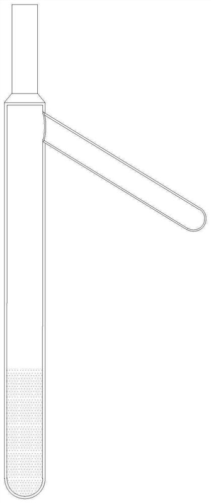 Device and method for carrying out acidolysis by adopting I-type glass tube