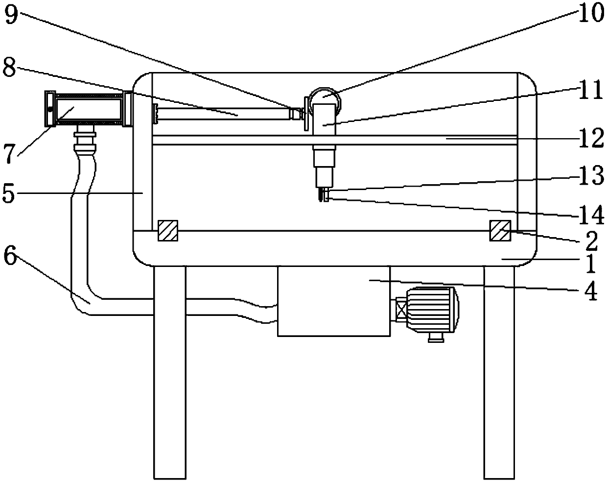 Leather cutting device capable of preventing edge curling