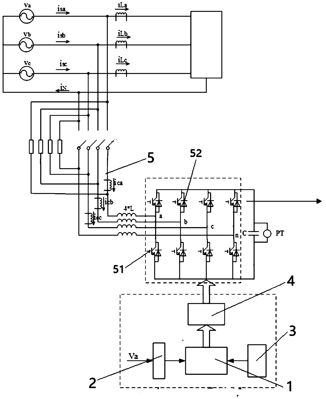 DSP circuit in active filter device and application method thereof